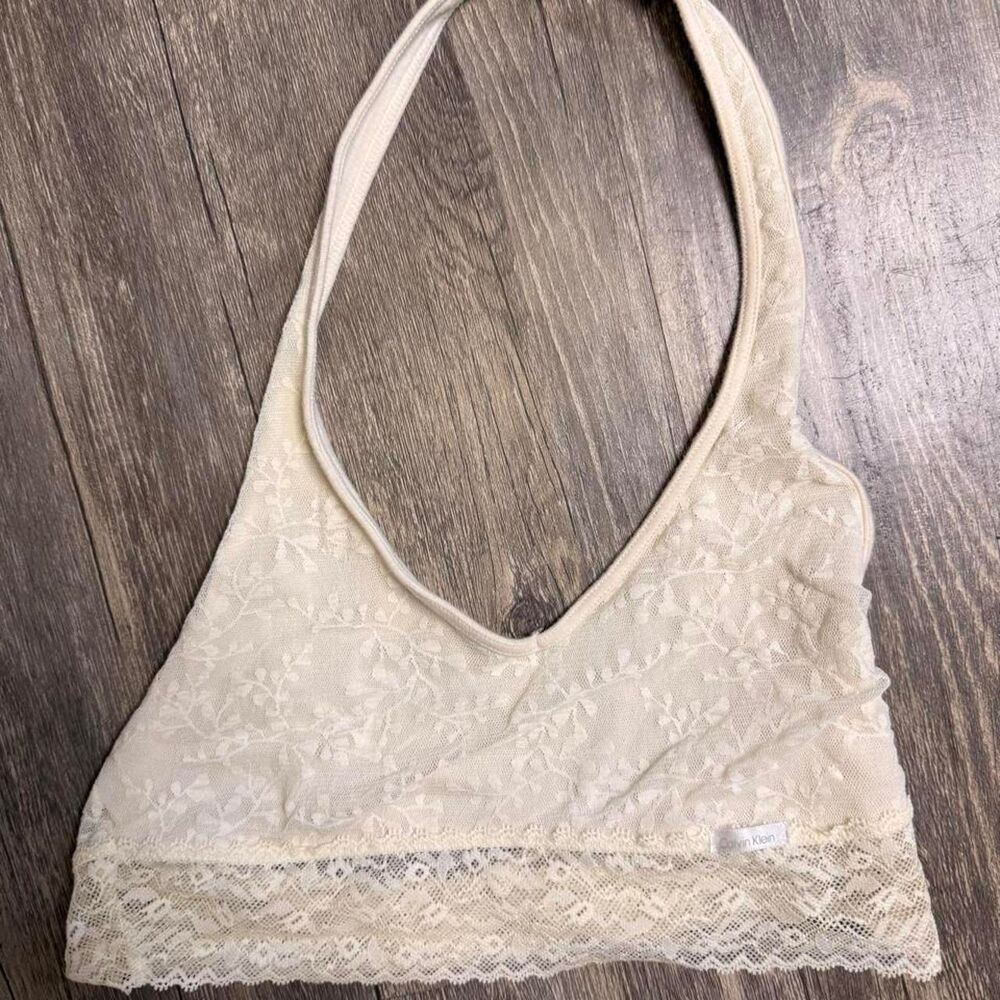 Calvin-klein Women's White and Cream Bra